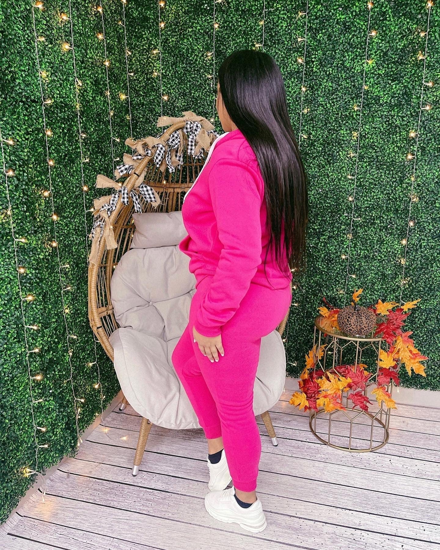 Pink Fleece Jogging Suite