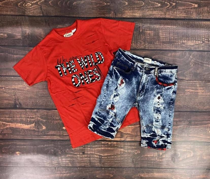 The Wild Ones Denim Short Set