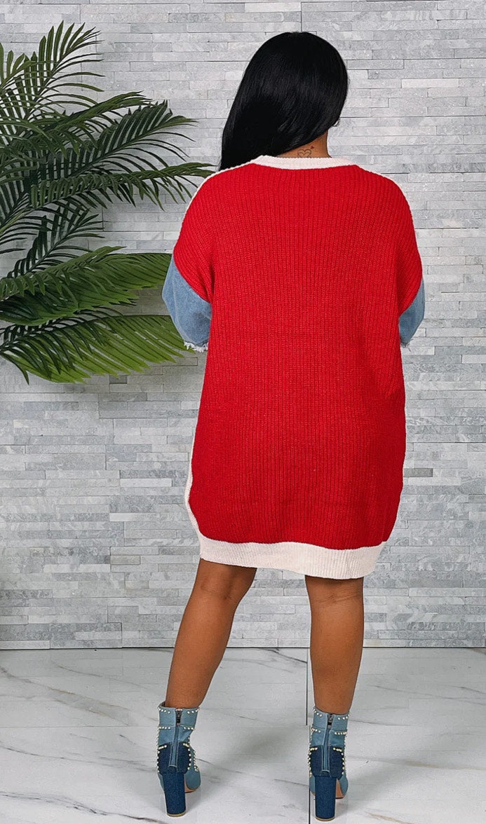 MULTIMEDA SWEATER DRESS